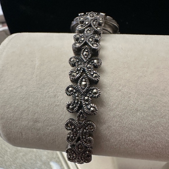 Marcasite watch stamped 925 sterling silver - Picture 2 of 7